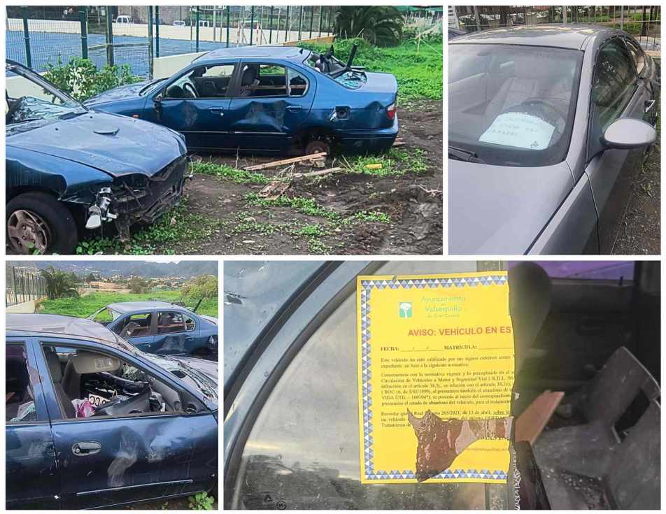 La Barrera exige la retirada inmediata de veh&iacute;culos abandonados junto al parque