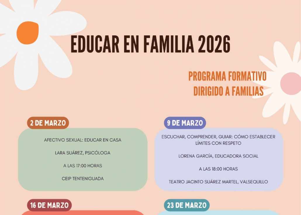 Educar en Familia regresa a Valsequillo con servicios de apoyo