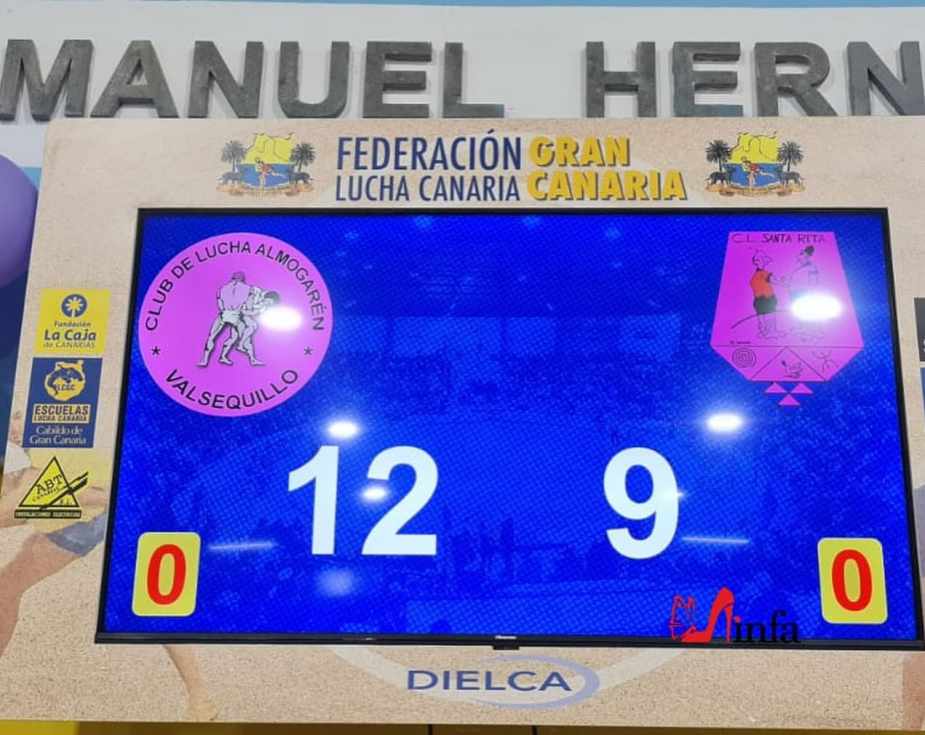 Marcador final de la luchada.