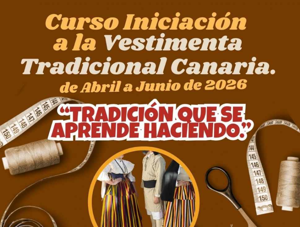 Lleno total en el curso de vestimenta tradicional canaria