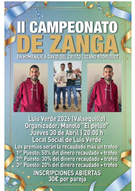 Luis Verde acoge su II Campeonato de Zanga