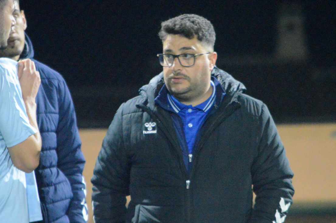 José Miguel Vega, entrenador de la UD Valsequillo/Juan Antonio Hernández.