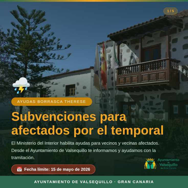 Los damnificados por Therese pueden solicitar ayudas hasta el 15 de mayo