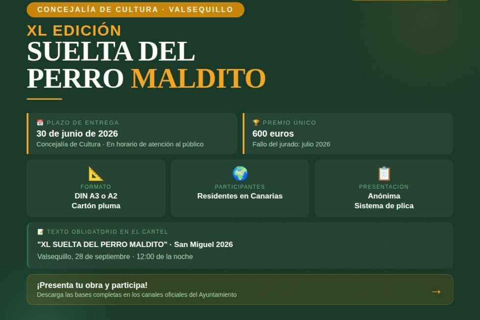 Valsequillo convoca el concurso del cartel anunciador de la XL Suelta del Perro Maldito