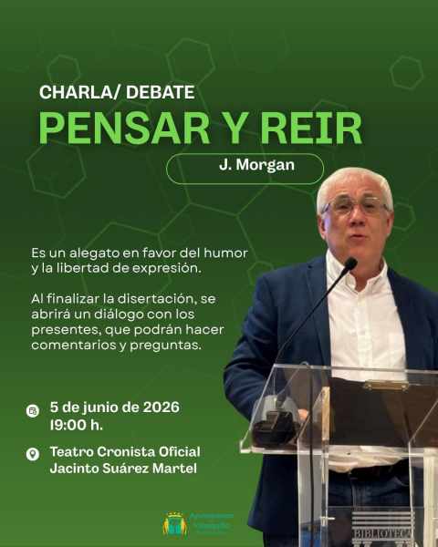 Cartel de la charla-coloquio de J. Morgan (Foto: Valsequillo de Gran Canaria)