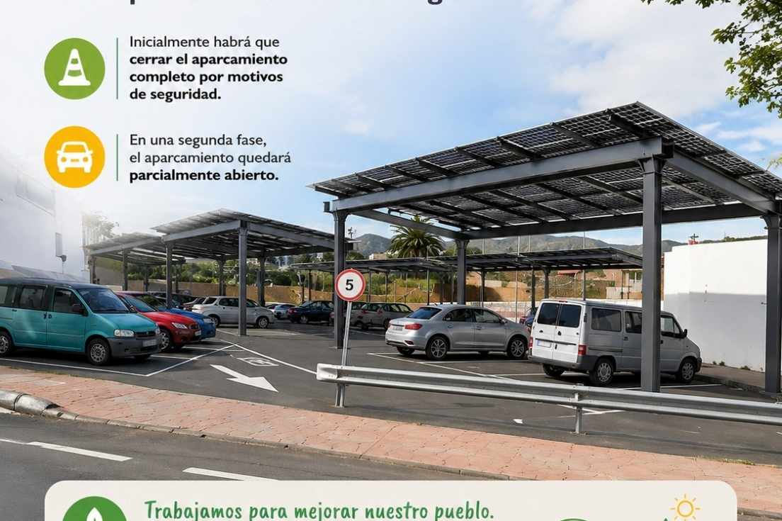Comienzan las obras de las marquesinas fotovoltaicas en Las Vegas