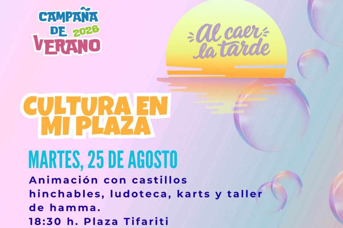 La Plaza Tifariti acogerá dos nuevas tardes de actividades de verano