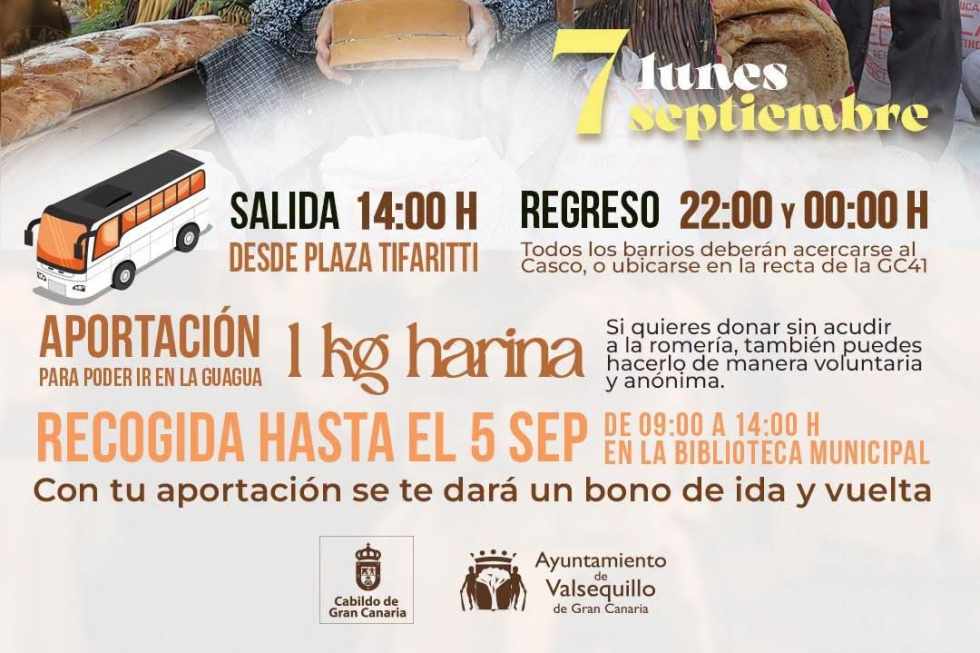 Valsequillo habilita una guagua para acudir a la Romería del Pino