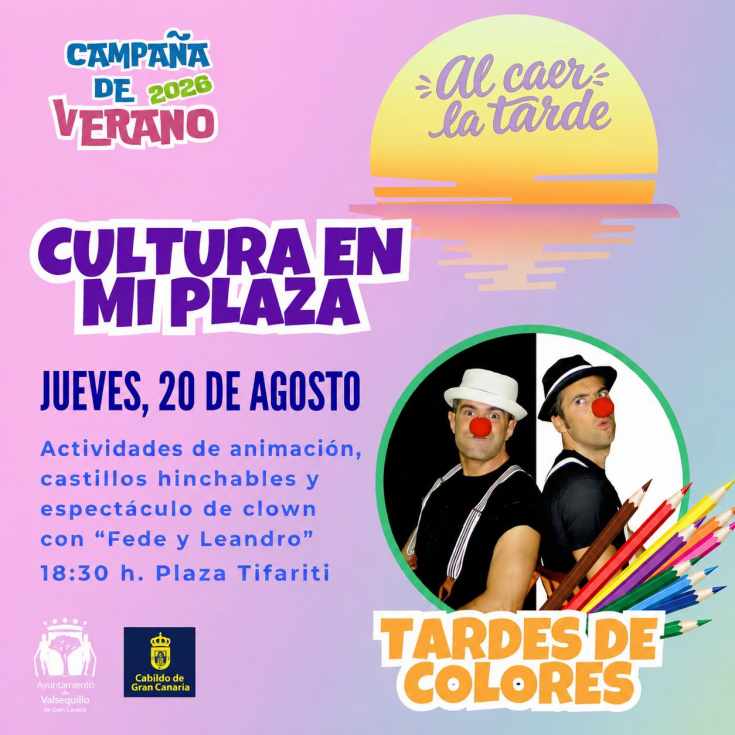 La Plaza Tifariti tendrá este jueves una tarde de juegos, hinchables y payasos