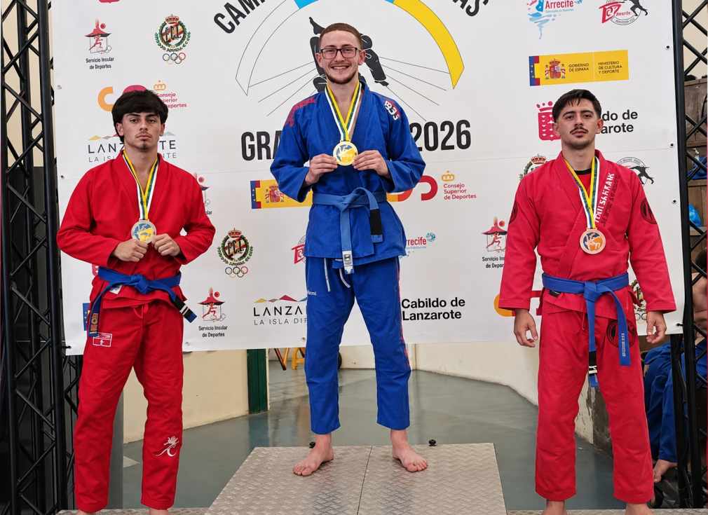 Dereck Perera revalida el t&iacute;tulo canario de Grappling Gi en la categor&iacute;a de -66 kilos