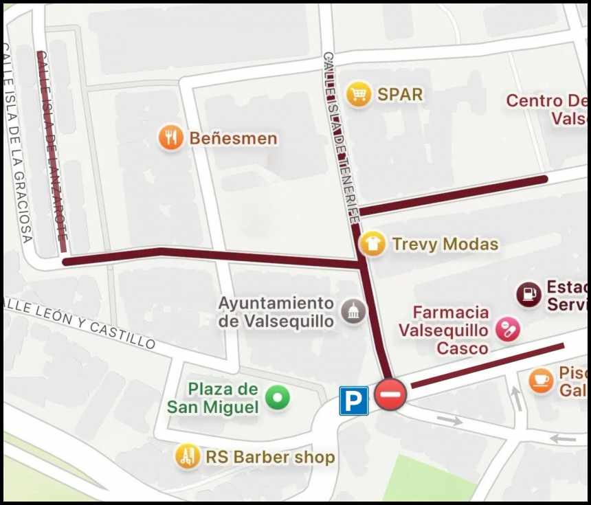 Restricciones en el estacionamiento por las fiestas de San Miguel Arcángel, en Valsequillo