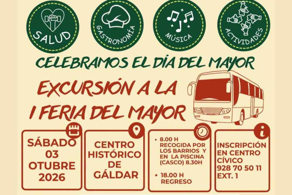 Excursión a Gáldar el 3 de octubre por el Día del Mayor