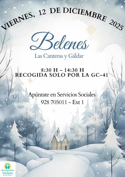 Valsequillo organiza una visita a los belenes de Las Canteras y Gáldar el próximo 12 de diciembre